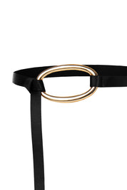 Γυναικεία Ζώνη με κρίκο μαύρη Rinascimento