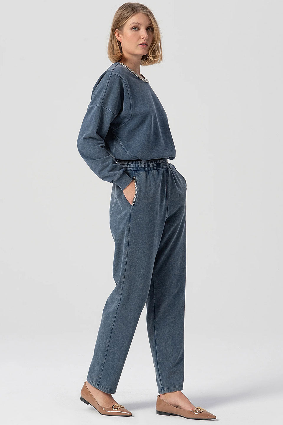 Γυναικείο παντελόνι ίντιγκο Fracomina