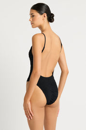 Γυναικείο Ολόσωμο μαγιό με κρίκους για κάθε σωματότυπο μαύρο Bond Eye