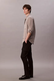 Ανδρικό παντελόνι βαμβακερό stretch cargo μαύρο Calvin Klein - LV04LC619GUB1