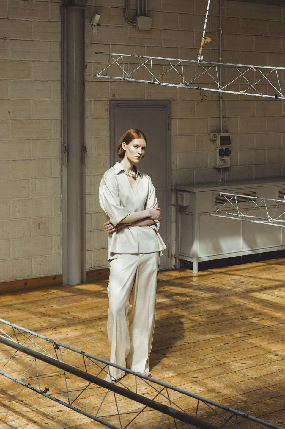 Γυναικεία Μπλούζα φαρδιά γραμμή μπεζ Sandro Ferrone Lola