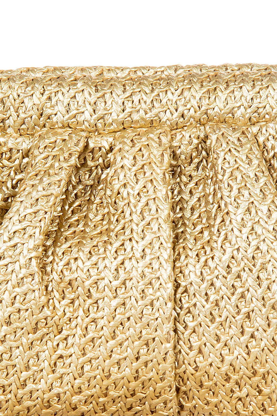 Γυναικείο Τσαντάκι clutch με πλέξη χρυσό Rinascimento