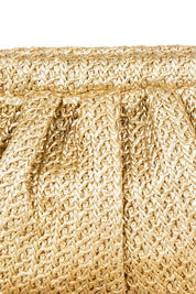 Γυναικείο Τσαντάκι clutch με πλέξη χρυσό Rinascimento