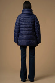 Γυναικείο πανωφόρι μπουφάν φουσκωτό μπλε Kocca