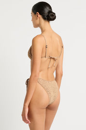 Γυναικείο Mαγιό bikini slip για κάθε σωματότυπο μπεζ leopard Bond Eye