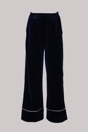 Γυναικείο παντελόνι βελούδινο μπλε σκούρο Tensione In