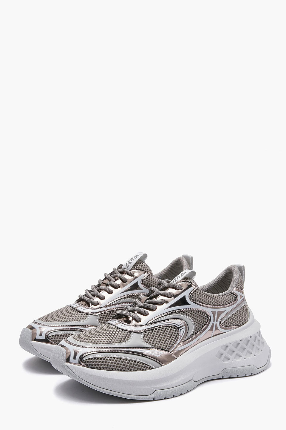 Γυναικεία παπούτσια sneakers ασημί Emanuelle Vee
