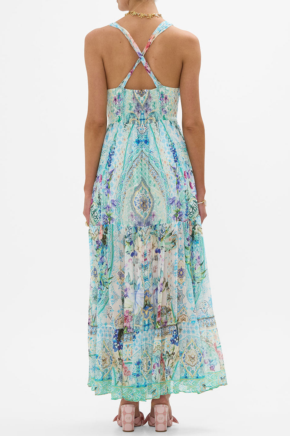 Γυναικείο Maxi φόρεμα εμριμέ 00033359-SUNRSINT Camilla