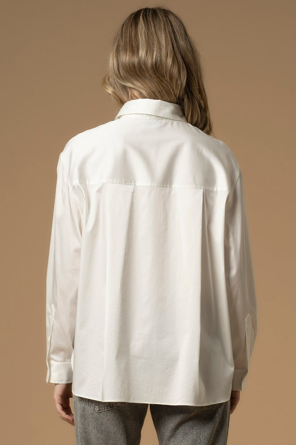 Γυναικείο πουκάμισο με πέτρες λευκό Kocca