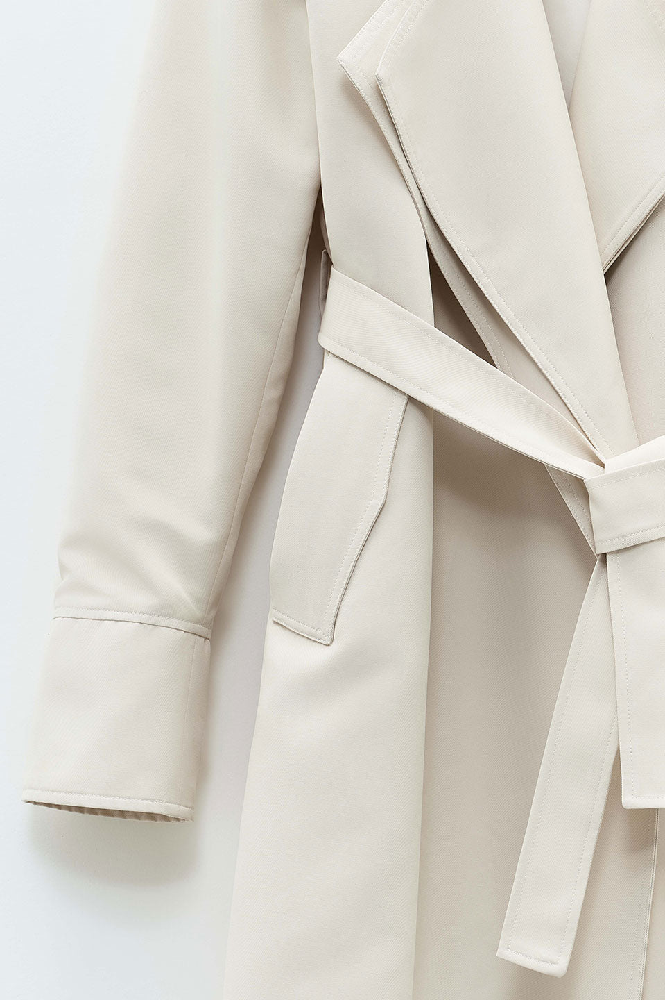 Γυναικείο Πανωφόρι καπαρντίνα κλασσική με ζώνη ιβουάρ Eleh