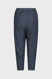 Γυναικείο Παντελόνι λινό-βαμβακερό blend σκούρο μπλε Sandro Ferrone