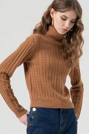 Γυναικεία μπλούζα πλεκτή ζιβάγκο σοκολά Fracomina