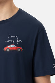 Ανδρικό T-shirt με τύπωμα μπλε Saint Barth MC2