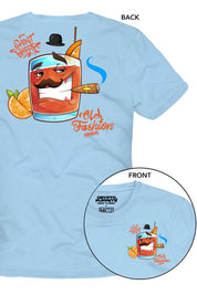 Ανδρικό T-shirt old fashion σιέλ MC2 Saint Barth