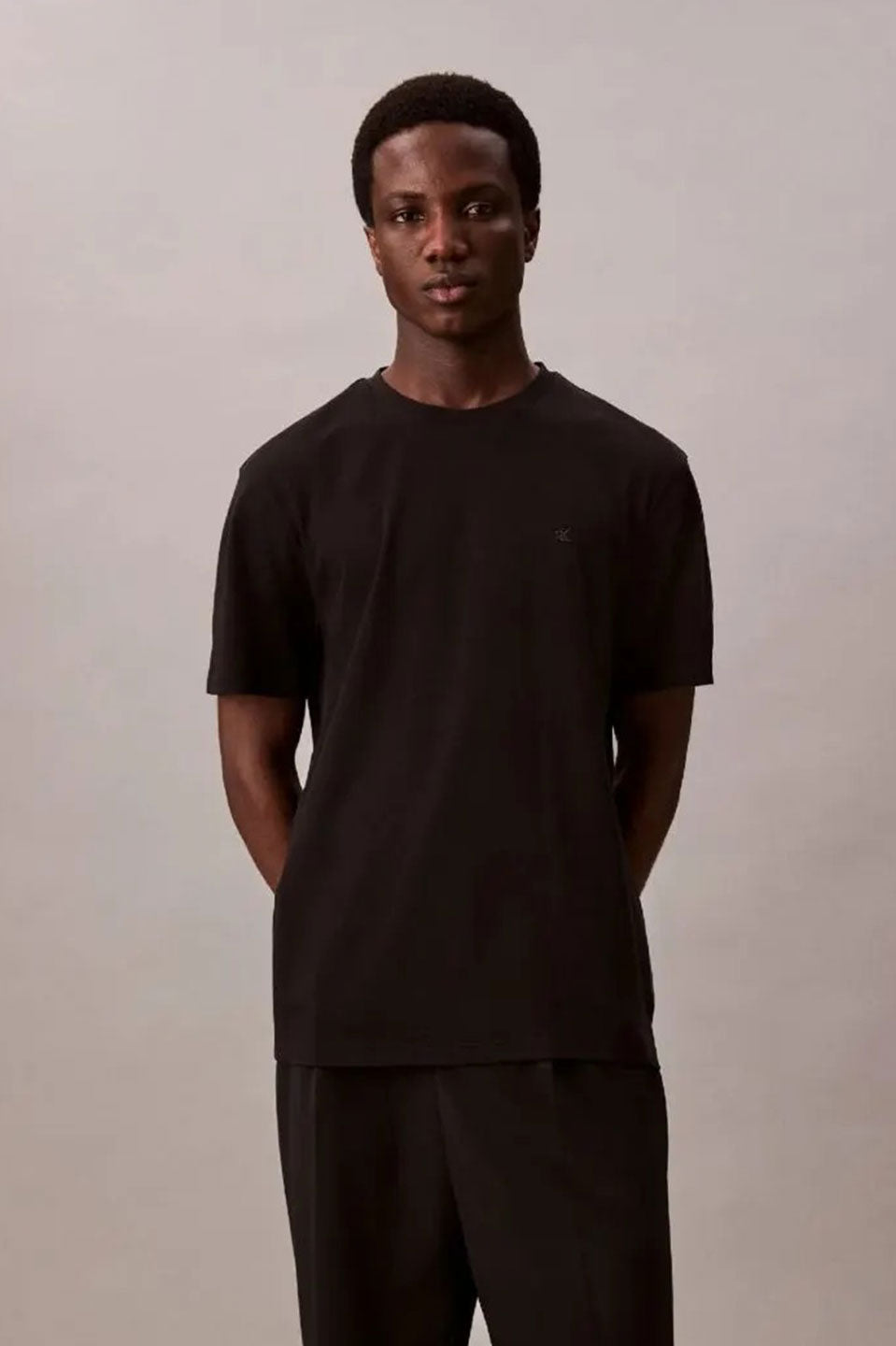 Ανδρική μπλούζα κοντομάνικη μαύρη LV04LB275GUB1 Calvin Klein