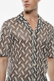 Ανδρικό πουκάμισο κοντομάνικο πλεκτό IMPERIAL MAN