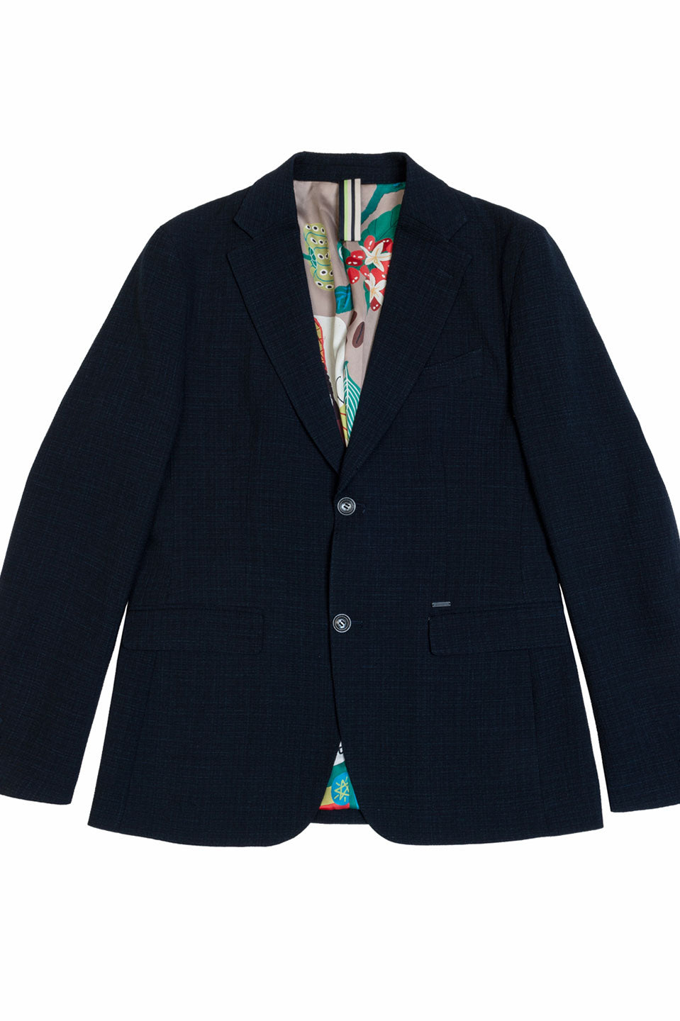 Ανδρικό Σακάκι με υφή μπλε navy Gianni Lupo