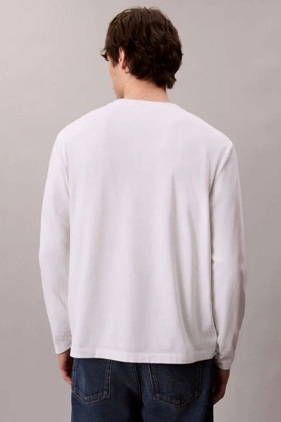 Ανδρική μπλούζα μακρυμάνικη λευκή LV04LD232GYAF Calvin Klein