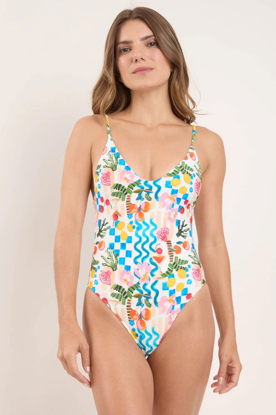 Γυναικείο ολόσωμο μαγιό εμπριμέ Rio Del Sol