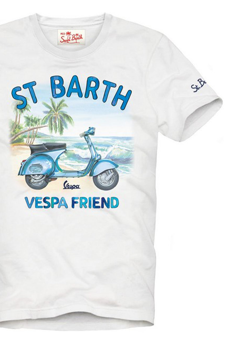 Ανδρικό T-shirt vespa friend λευκό MC2 Saint Barth