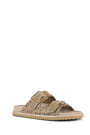 Γυναικεία πέδιλα με διπλά λουράκια και τρουκς mud Colors of California