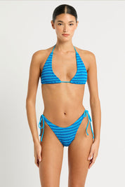 Γυναικείο Mαγιό bikini slip για κάθε σωματότυπο τιρκουάζ ριγέ Bond Eye