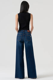 Γυναικείο παντελόνι τζιν ψηλόμεσο full length flare Fracomina