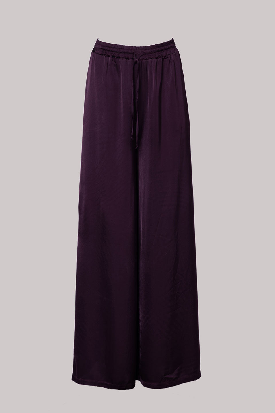 Γυναικείο παντελόνι σατινέ μπορντό Motel