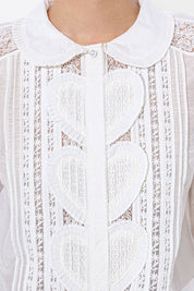 Γυναικείο Πουκάμισο με κέντημα λευκό Alice+Olivia