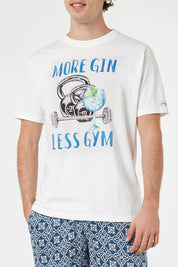 Ανδρικό T-shirt με τύπωμα λευκό Saint Barth MC2