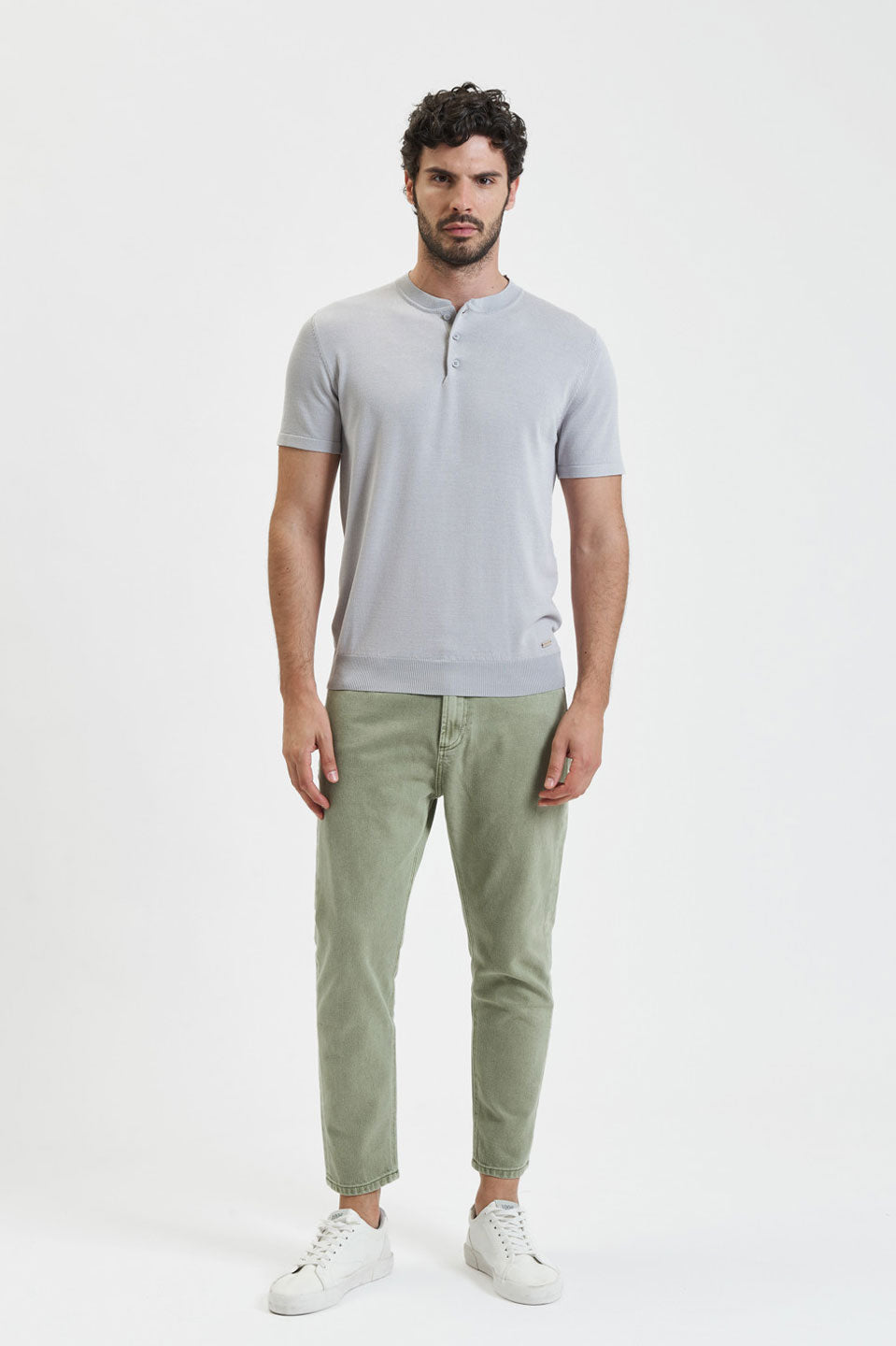 Ανδρικό Τζιν παντελόνι σε ίσια γραμμή πράσινο Gianni Lupo