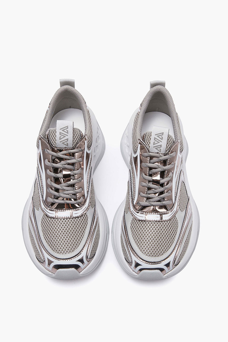 Γυναικεία παπούτσια sneakers ασημί Emanuelle Vee