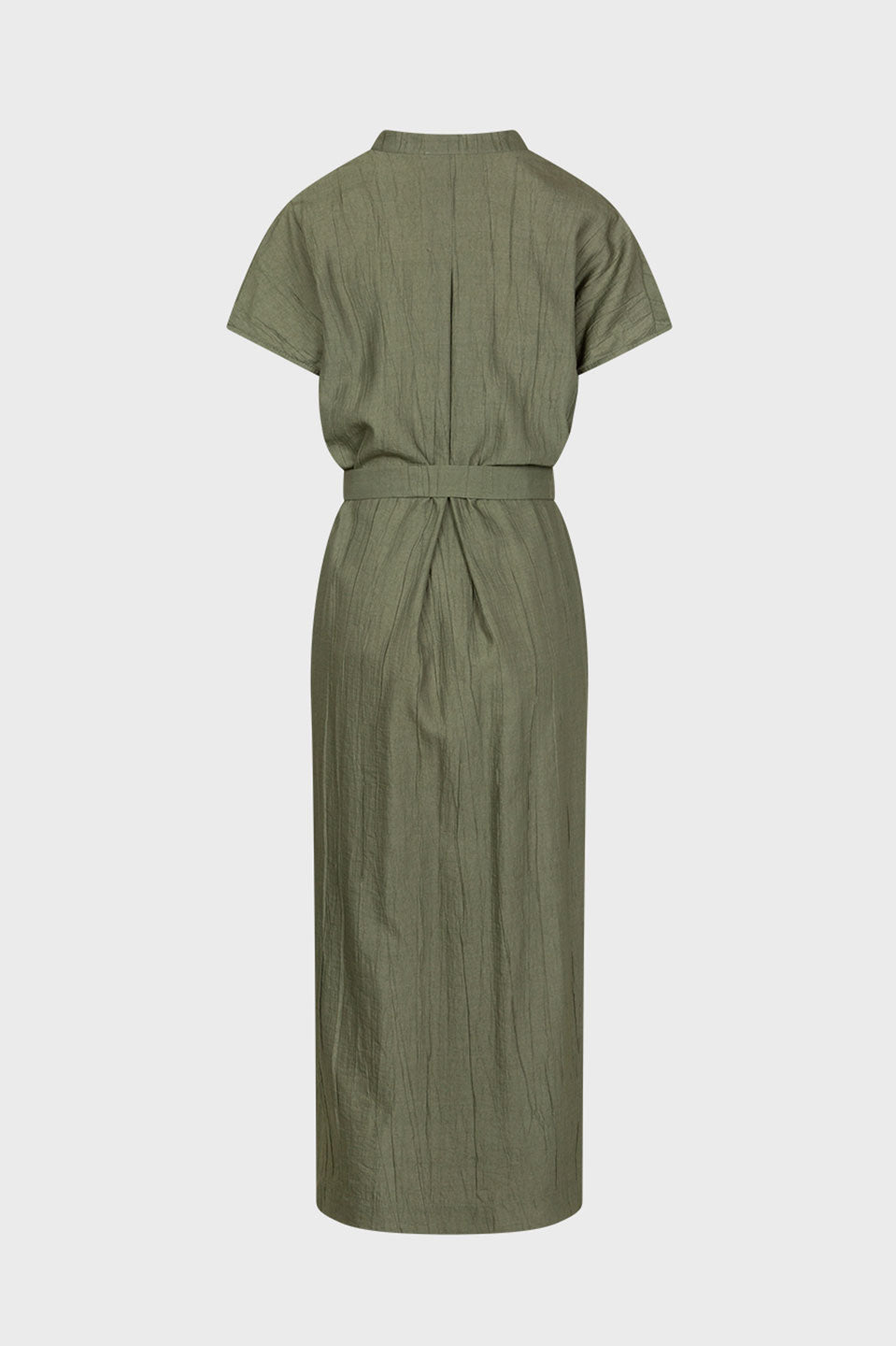 Γυναικείο φόρεμα με ζώνη χακί Sandro Ferrone Lola