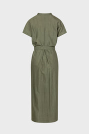 Γυναικείο φόρεμα με ζώνη χακί Sandro Ferrone Lola