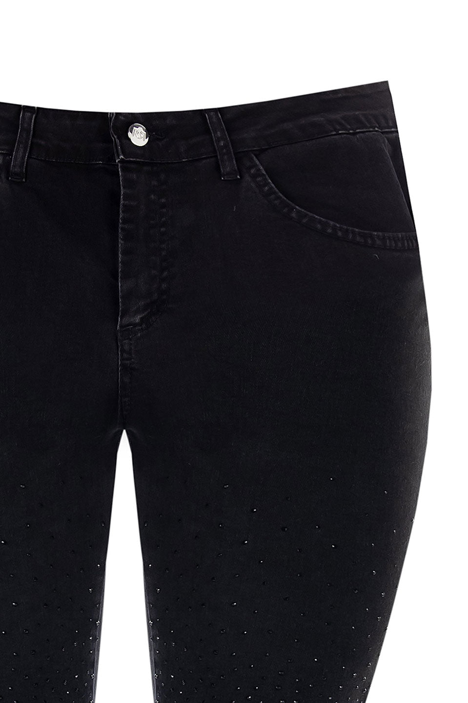 Γυναικείο παντελόνι τζιν στενή γραμμή μαύρο Rinascimento
