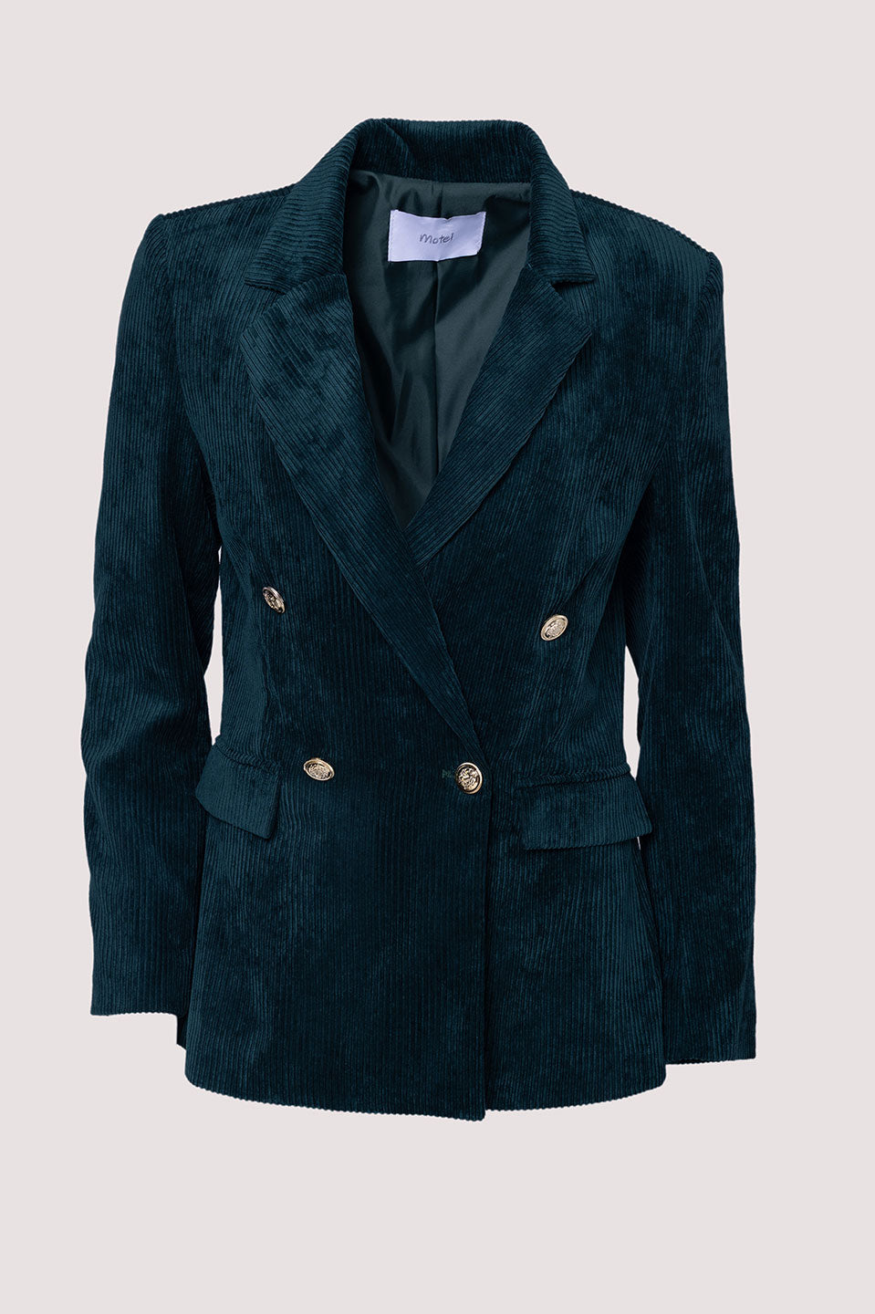 Γυναικείο σακάκι κοτλέ πράσινο σκούρο Motel