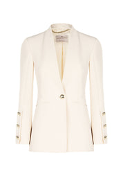 Γυναικείο Σακάκι μεσάτο με χρυσά κουμπιά μπεζ Rinascimento