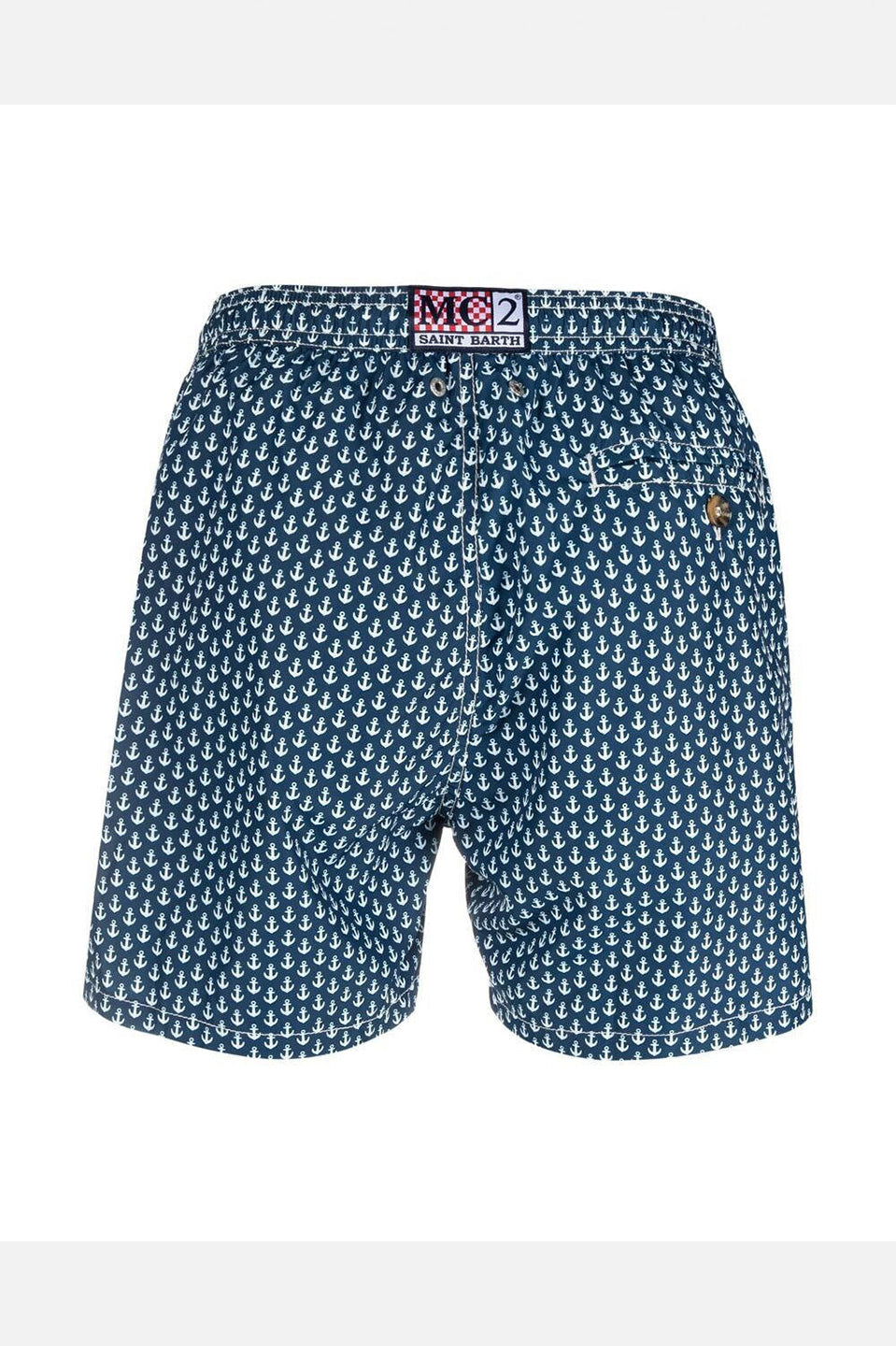 Ανδρικό μαγιό με άγκυρες μπλε Saint Barth MC2