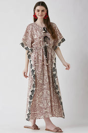 Γυναικείο φόρεμα καφτάνι με print Be Sunset