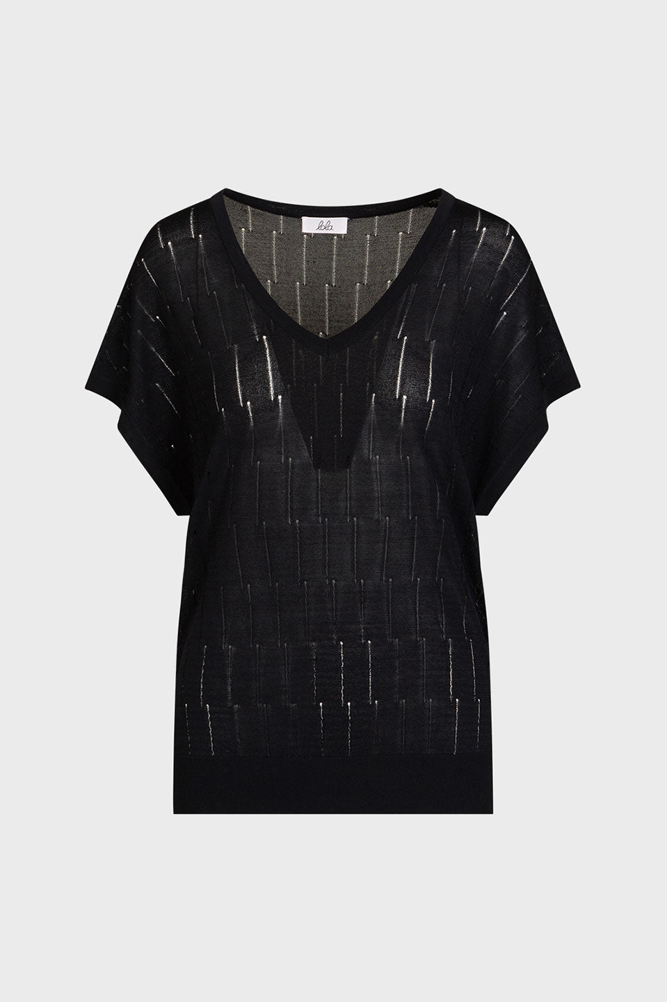 Γυναικείο Πλεκτό T-shirt μαύρο Sandro Ferrone Lola