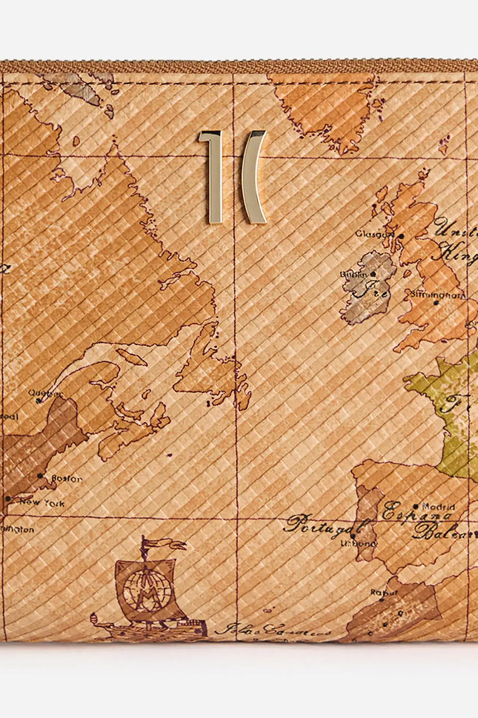 Γυναικείο τσαντάκι με iconic χάρτη 100% δέρμα Alviero Martini - LPP38-8644-0010