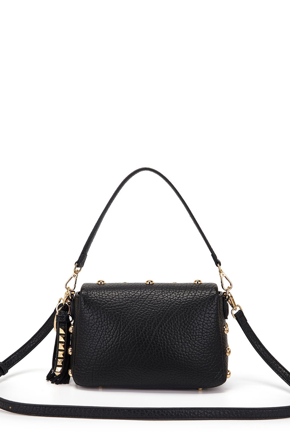 Γυναικεία τσάντα ώμου-χιαστί με τρουκς μαύρη La Carrie