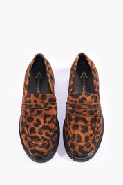 Γυναικεία παπούτσια μοκασίνια λεοπάρ Emanuelle Vee