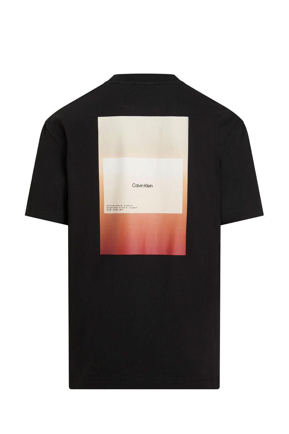 Ανδρικό Κοντομάνικο T-shirt με στάμπα μαύρο Calvin Klein K10K114158BEH