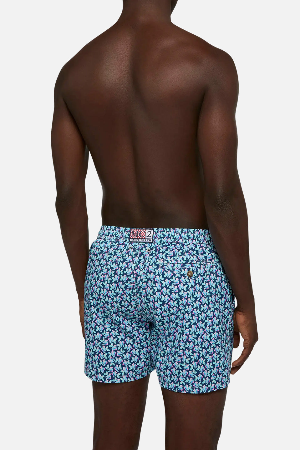 Ανδρικό μαγιό με ψάρια πολύχρωμο Saint Barth MC2
