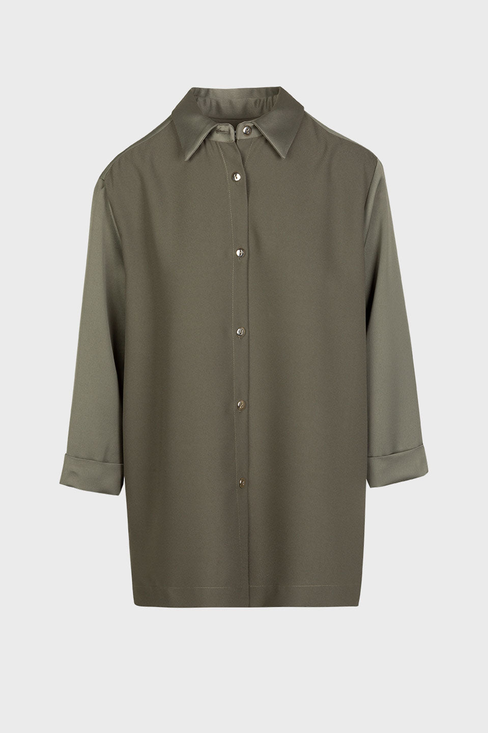 Γυναικείο Πουκάμισο αέρινο χακί Sandro Ferrone Lola