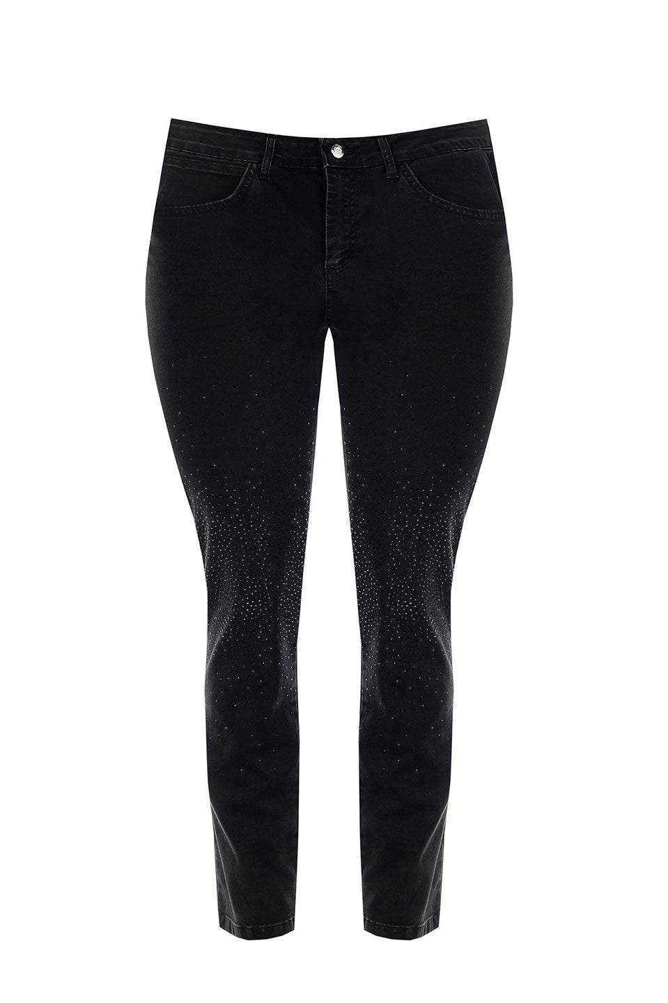 Γυναικείο παντελόνι τζιν στενή γραμμή μαύρο Rinascimento