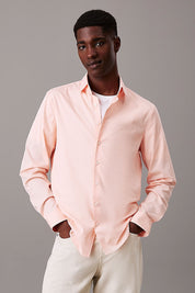 Ανδρικό Πουκάμισο ποπλίνα slim fit ροδακινί Calvin Klein K10K108229TEK