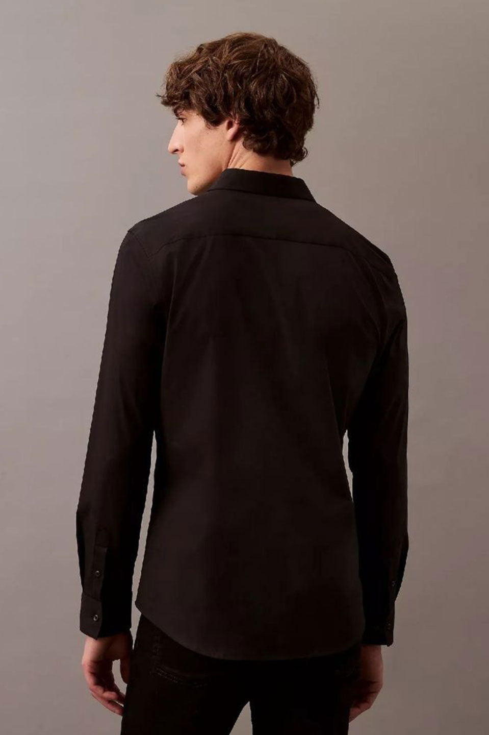 Ανδρικό πουκάμισο slim fit μαύρο LV04LB145GUB1 Calvin Klein