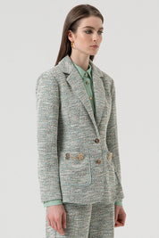 Γυναικείο σακάκι με δομή πράσινο Fracomina